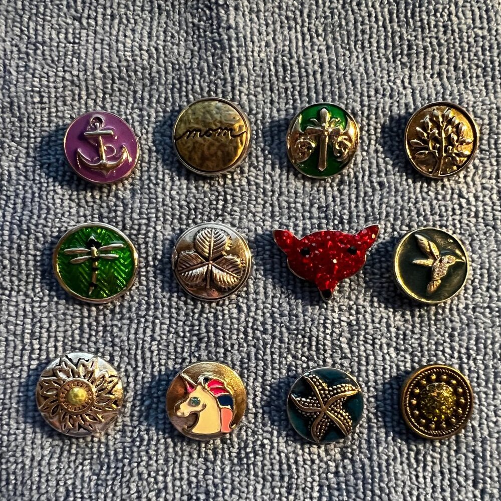 12 snap jewelry charms